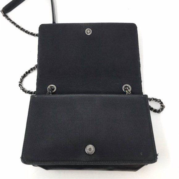 Chanel Ballerine Flap Bag Quilted Lambskin Small Black Brown Chain Strap - Picture 6 of 14